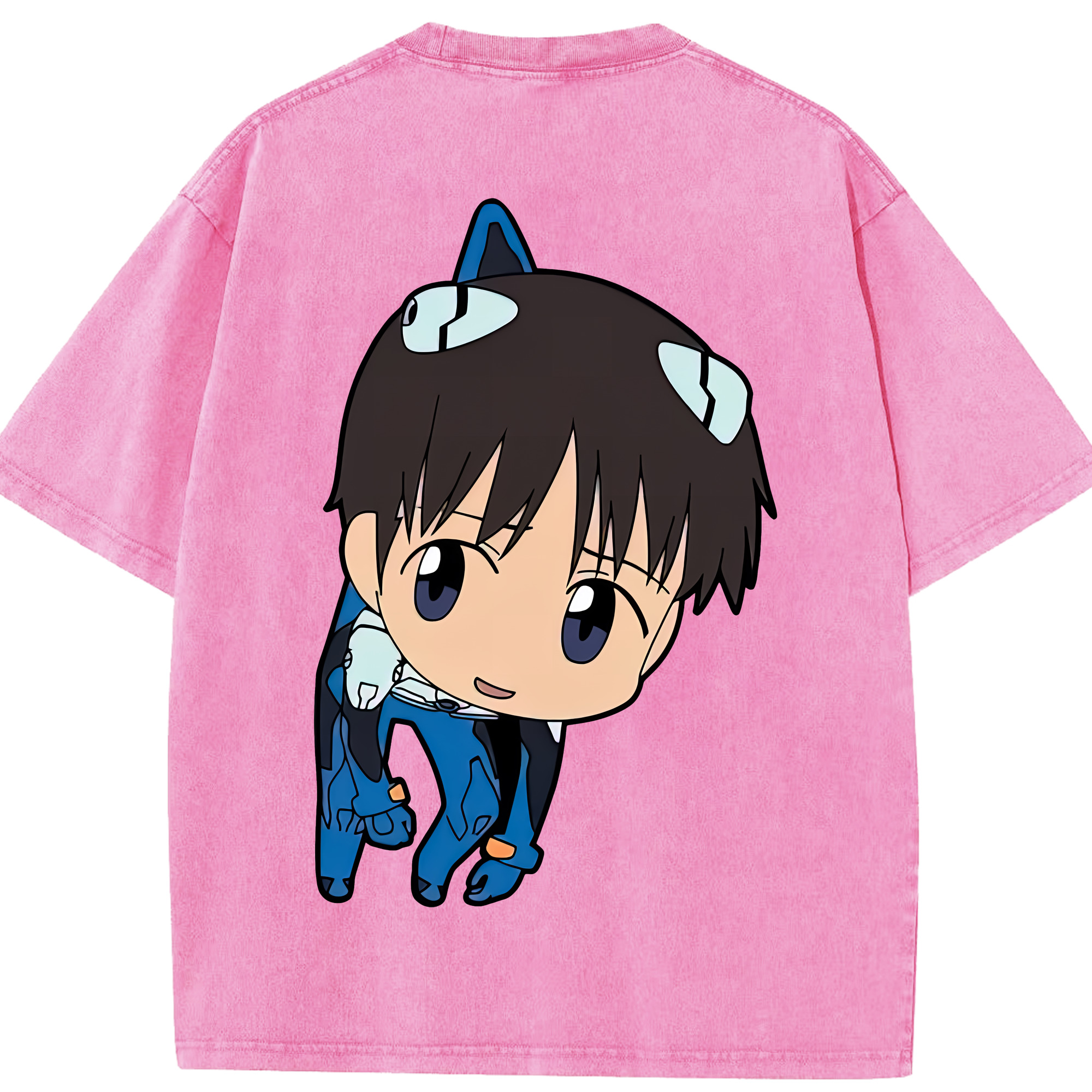 （画像用） EVA 新世紀エヴァンゲリオン 綿100% ヴィンテージ風 半袖Tシャツ（背面プリント）